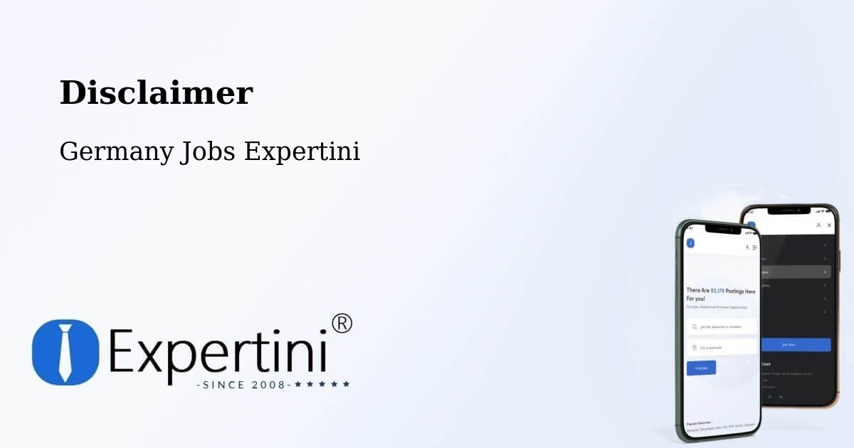 Disclaimer – Berghülen - Germany Jobs Expertini